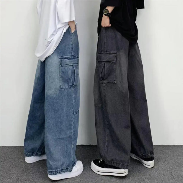 Women's Baggy Cargo Jeans A T FASHION STORE