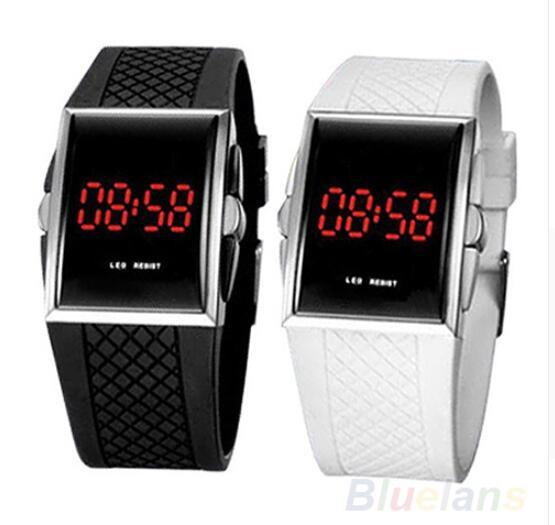Men Women Casual Unisex White Black LED Digital Sports Wrist Watch Wristwatch Date Clock AT home decorations