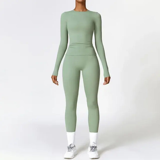 Women's 2 Piece Tight Quick-Drying Fitness Suit A T FASHION STORE