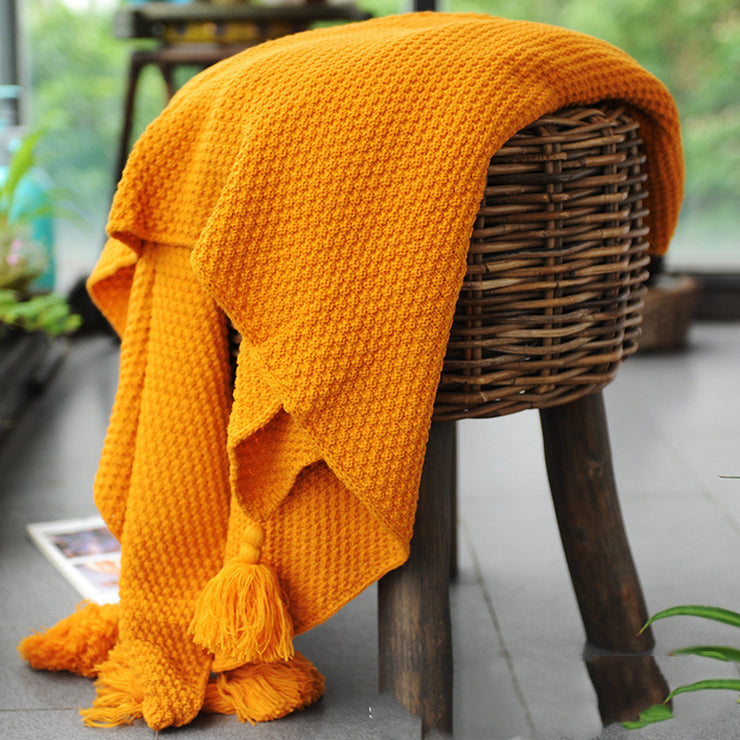 Knitted Blanket Bed end Nordic Blanket Woolen Sofa Blanket AT home decorations