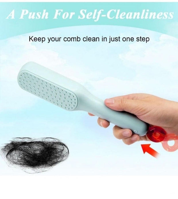 Self-cleaning Anti-static Massage Comb for Adults and Kids- Pack of 1 6c4e29