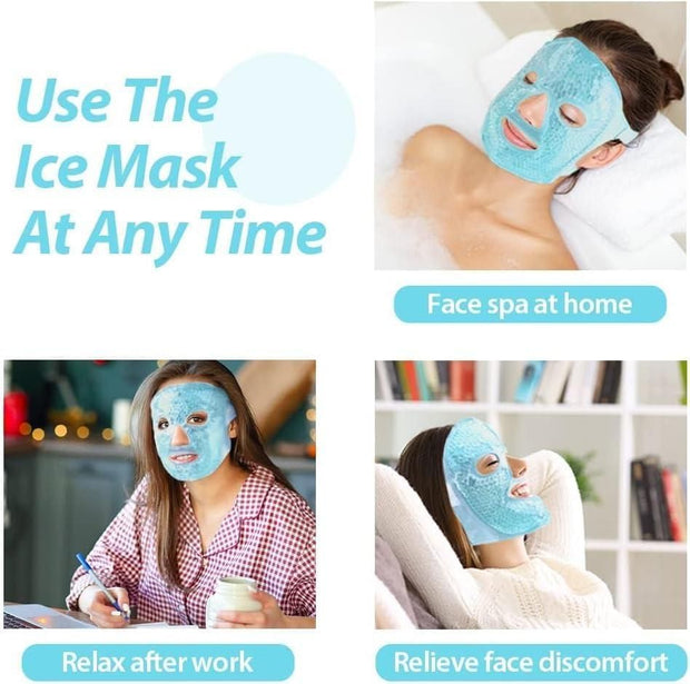 Cool Gel Full Face Mask Summer Ice Cooling Sleeping Mask 6c4e29