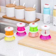 Random Color Kitchen Wash Pot Dish Brush Washing Utensils With Washing Up Liquid Soap Dispenser Household Cleaning Accessories A T FASHION STORE