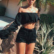 High Waist Ripped Denim Shorts: Women's Summer Fashion A T FASHION STORE