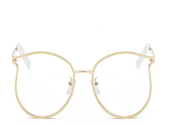 Cat Eye Glasses Metal Frames A T FASHION STORE