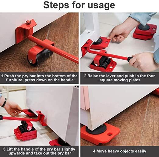 Furniture Lifter -Furniture Lifter Mover Tool Set Heavy Duty Furniture Shifting Lifting Moving Tool with Wheel Pads 6c4e29