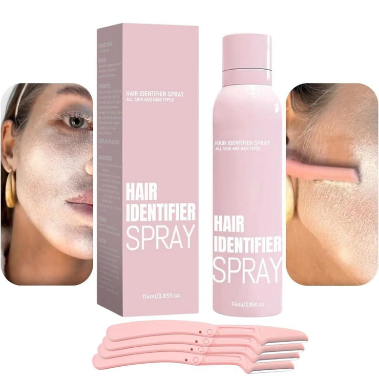 Hair Identifier Spray For Face Shaving With 4 Pcs Razor 6c4e29