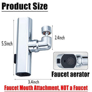 3 in 1 360� Waterfall Kitchen Faucet, Touch Faucet, Extender for Kitchen Sink 6c4e29