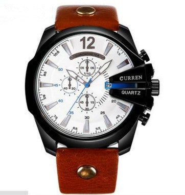 Fashionable Large Dial Decorated Three-eye Men's Watch AT home decorations
