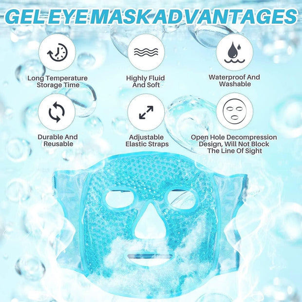 Cool Gel Full Face Mask Summer Ice Cooling Sleeping Mask 6c4e29