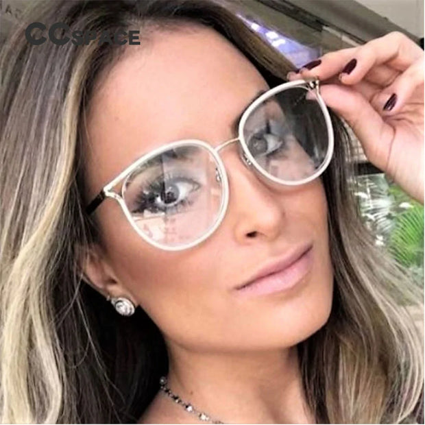 Cat Eye Glasses Metal Frames A T FASHION STORE