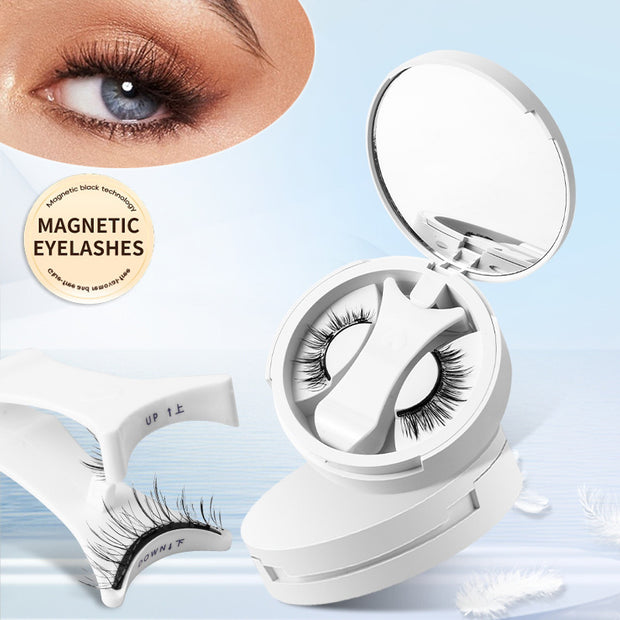 Magnetic False Eyelashes Integrated Storage Box Glue-free Magnet False Eyelashes Natural Makeup Tools With Applicater A T FASHION STORE