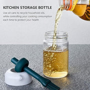 Oil Dispenser Bottle 2 in 1 Container with Silicone Brush 6c4e29