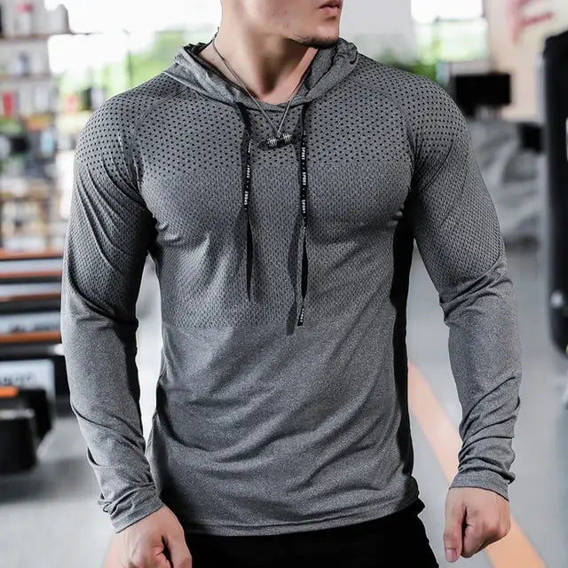 Mens Fitness Tracksuit Running Sport Hoodie A T FASHION STORE