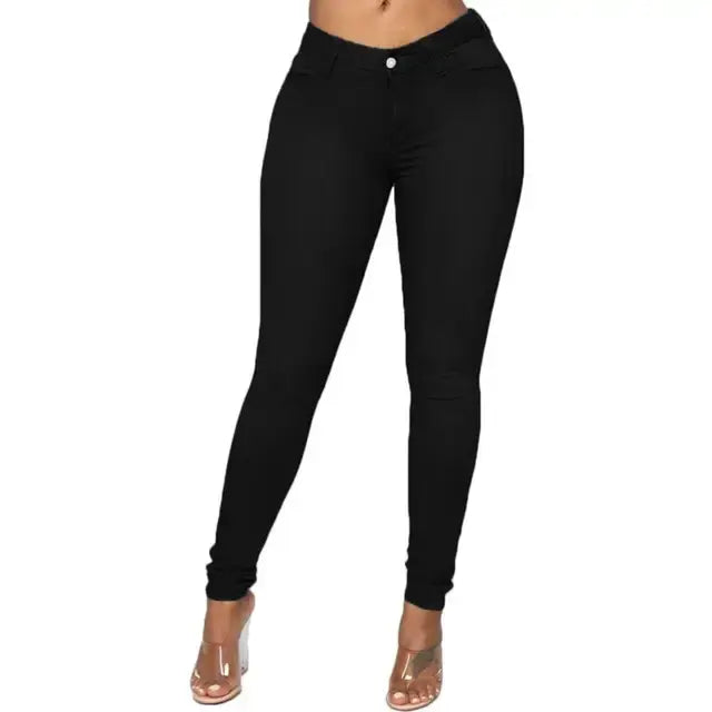 High Elastic Women Skinny Jeans A T FASHION STORE