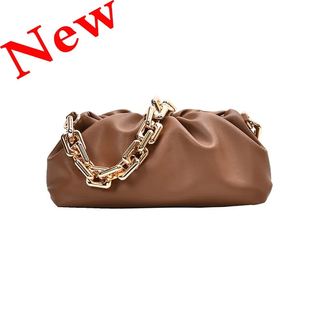 Soft Leather Cloud Bag: Women's Single Shoulder Purse A T FASHION STORE