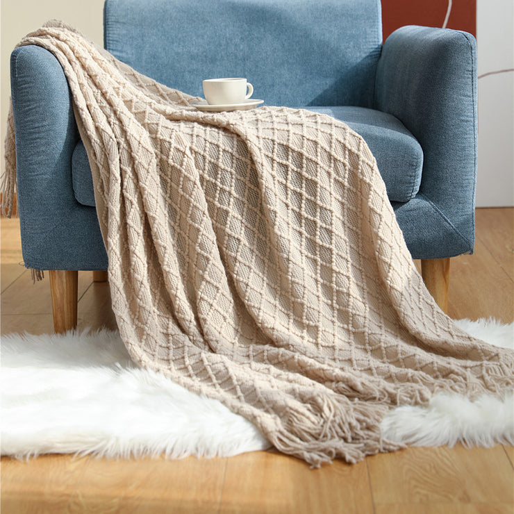 Nordic Sofa Tassel Air Conditioning Blanket Bed End Towel AT home decorations
