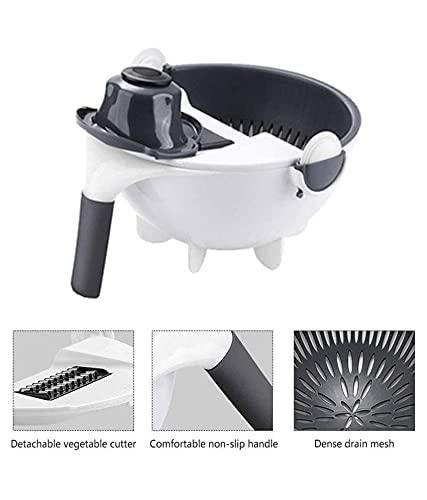 9 in 1 Multifunction Plastic Magic Rotate Vegetable Cutter 6c4e29