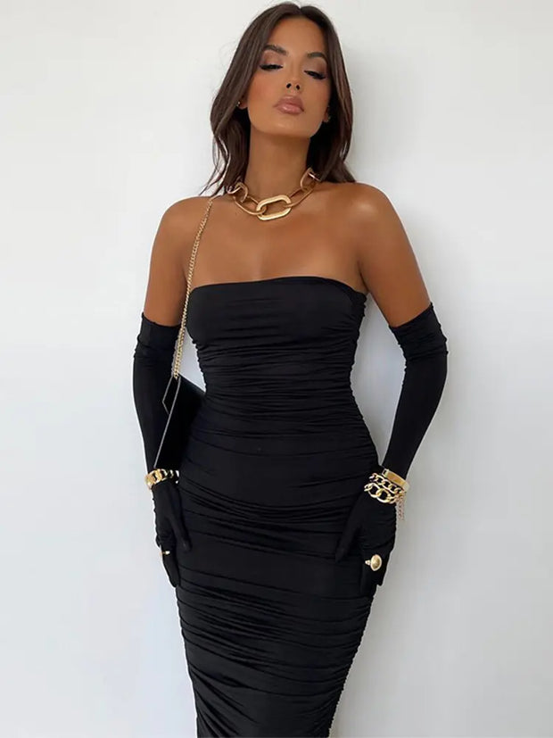 Strapless Backless Tight Dress A T FASHION STORE