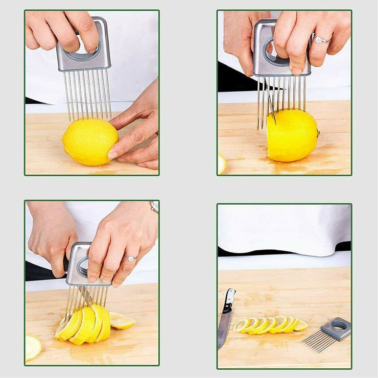 Onion Holder Slicer Vegetable tools Tomato Cutter Stainless Steel Kitchen Gadget AT home decorations