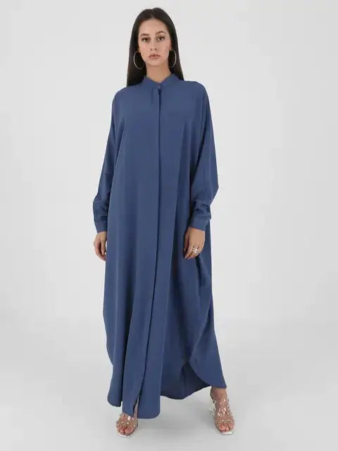 Fashion Single Breasted Muslim Dresses AT Fashion store