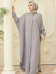 Fashion Single Breasted Muslim Dresses AT Fashion store