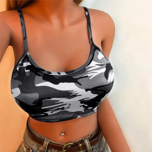 Camouflage Crop Top Women A T FASHION STORE