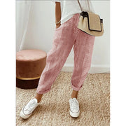 Women's Jacquard Stripe Loose Pants A T FASHION STORE