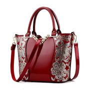 Luxury Sequin Embroidery Women's Patent Leather Handbag A T FASHION STORE