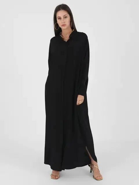 Fashion Single Breasted Muslim Dresses AT Fashion store