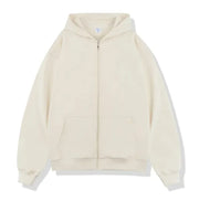 Autumn/Winter Terry Zipper Hoodie A T FASHION STORE