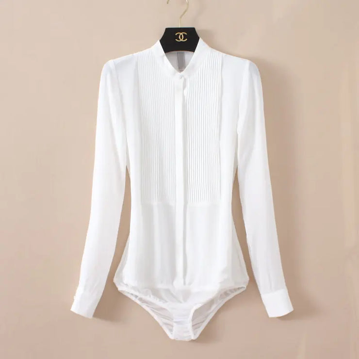 Women's Chiffon Blouse Bodysuit A T FASHION STORE