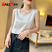 Women's Sleeveless Satin Blouse AT Fashion store