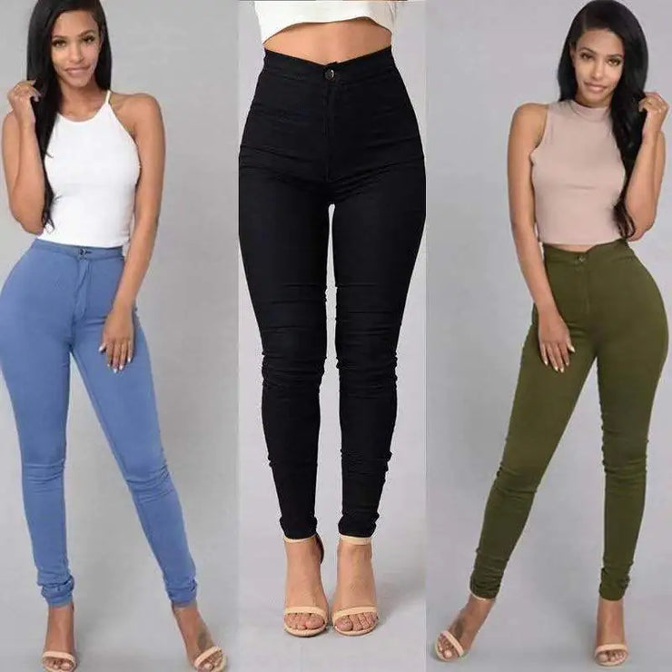 Women's High-Waist Skinny Jeans A T FASHION STORE