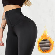 Women's High Waist Warm Leggings for Fitness Sports A T FASHION STORE