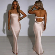 Giyu Sexy Satin Evening Dress A T FASHION STORE