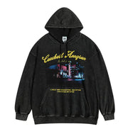 American Street Fashion Brand Distressed Leisure Couple Hoodies Vintage A T FASHION STORE