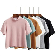 Rounded Collar T-Shirt A T FASHION STORE