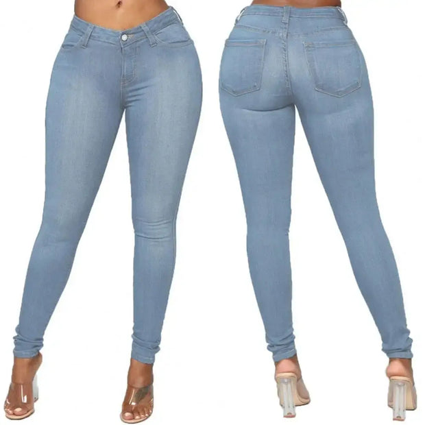 High Elastic Women Skinny Jeans A T FASHION STORE