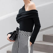 Off Shoulder Asymmetric Women's Tops A T FASHION STORE