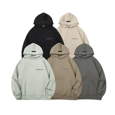 Chest Letters Printing Hooded Sweatshirts A T FASHION STORE