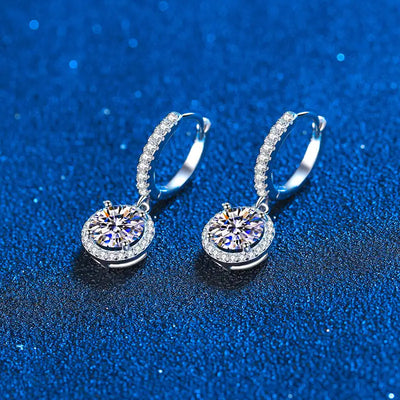 Moissanite Earrings A T FASHION STORE