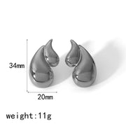 Women's 18K Double-layer Water Drop Stainless Steel Earrings AT home decorations