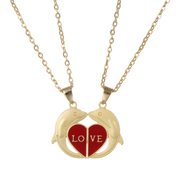 LOVE LOVE LOVE Couple Necklace Magnet Attract Men And Women AT home decorations
