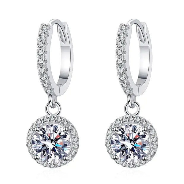 Moissanite Earrings A T FASHION STORE