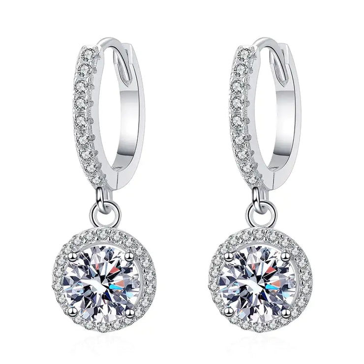 Moissanite Earrings A T FASHION STORE