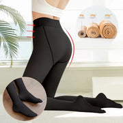 2022 Women's Winter Thermal Fleece-Lined Tights and Fake Pantyhose Leggings A T FASHION STORE