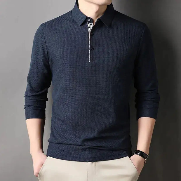 Long Sleeve Polo Shirt AT Fashion store