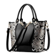 Luxury Sequin Embroidery Women's Patent Leather Handbag A T FASHION STORE