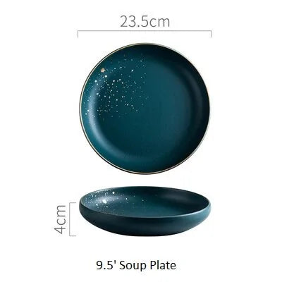 Retro Green Nordic Ceramic Tableware Set A T FASHION STORE